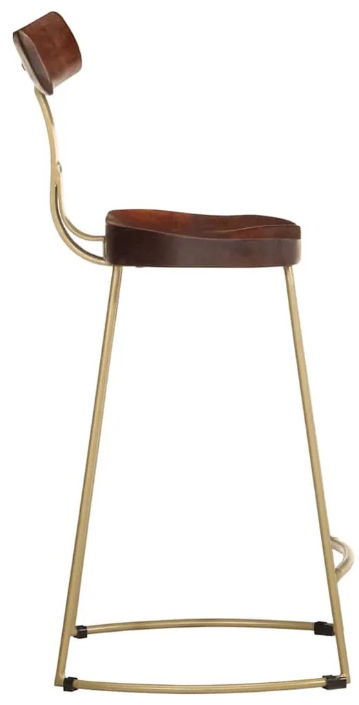 Bancos de bar 2 pcs 49x43x88 cm madeira de mangueira maciça