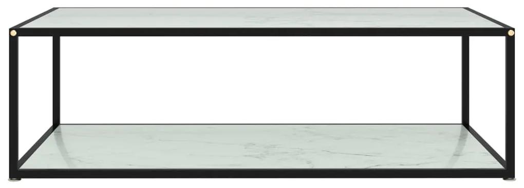 Mesa de Centro Albar em Vidro Temperado Branco Mármore - 120x60 cm - D