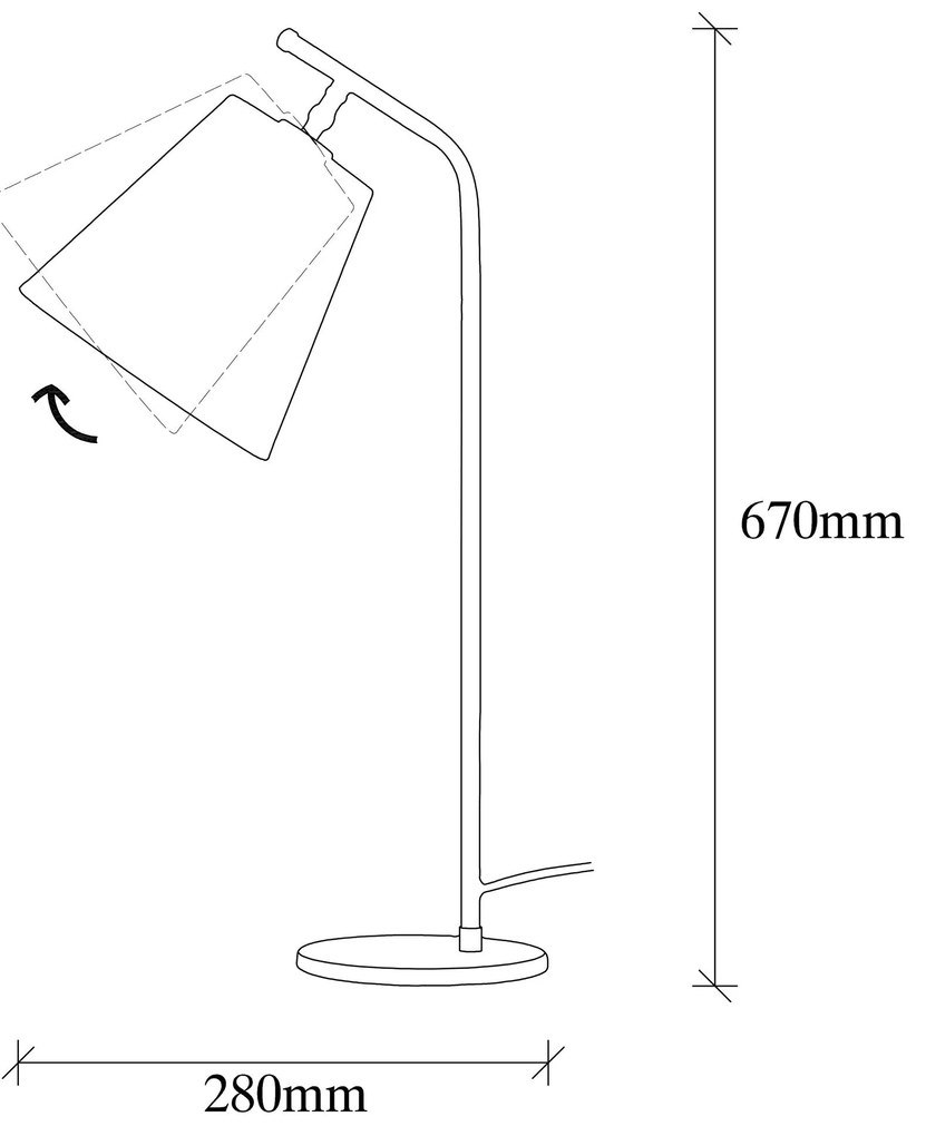 Candeeiro de Mesa Salihini – Branco – 16 x 28 cm