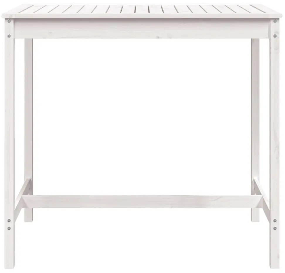 Mesa de jardim 121x82,5x110 cm madeira de pinho maciça branco