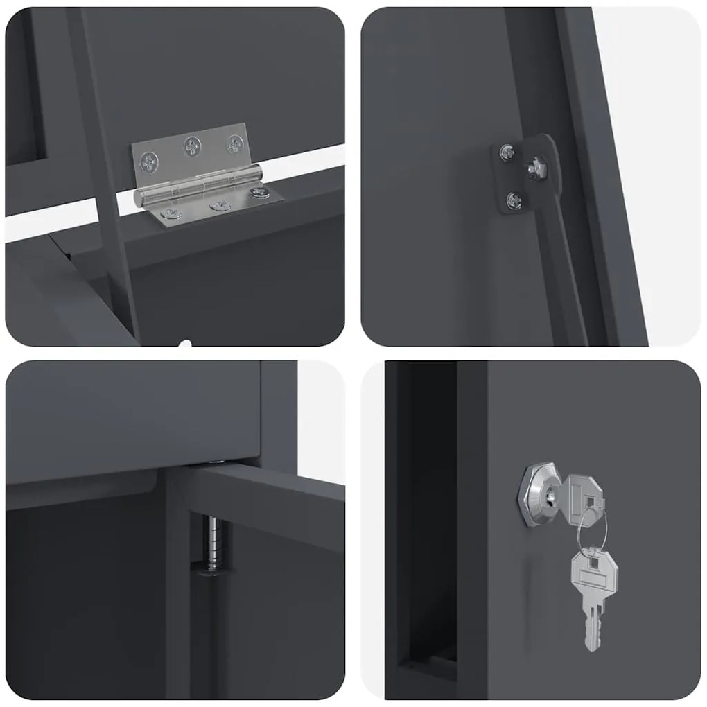 Caixa para entrega de pacotes Antracite 44,5 x 29 x 110,5 cm