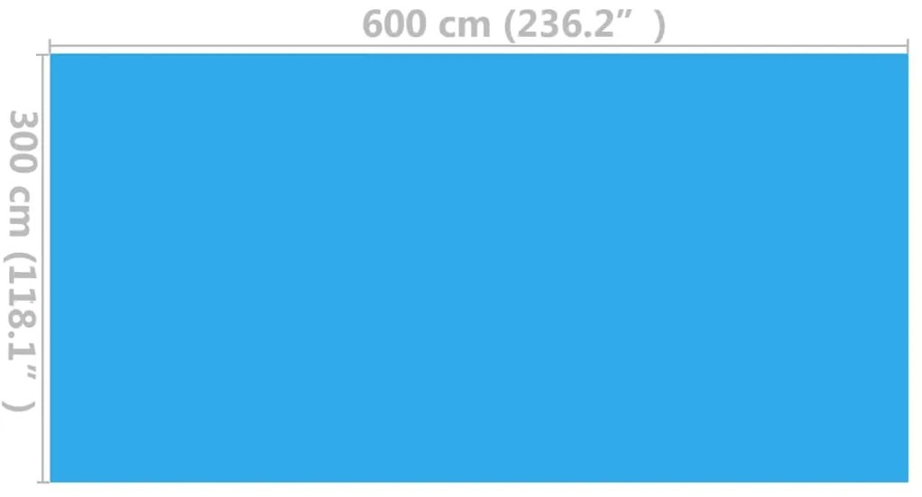 Cobertura para piscina 600x300 cm PE azul