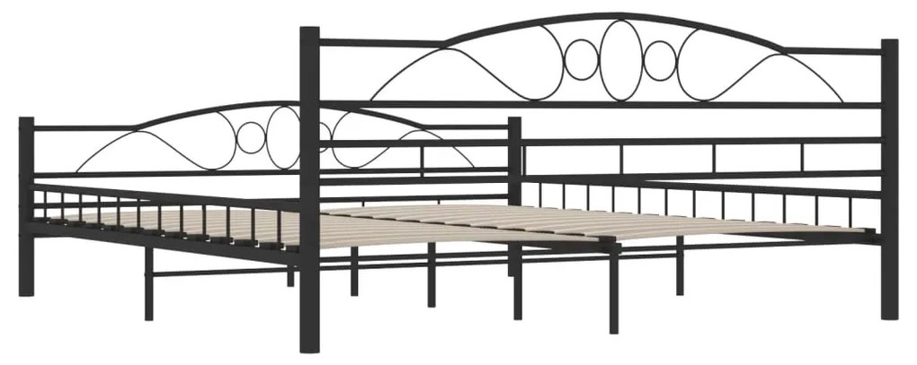 Estrutura de cama em aço 180x200 cm preto