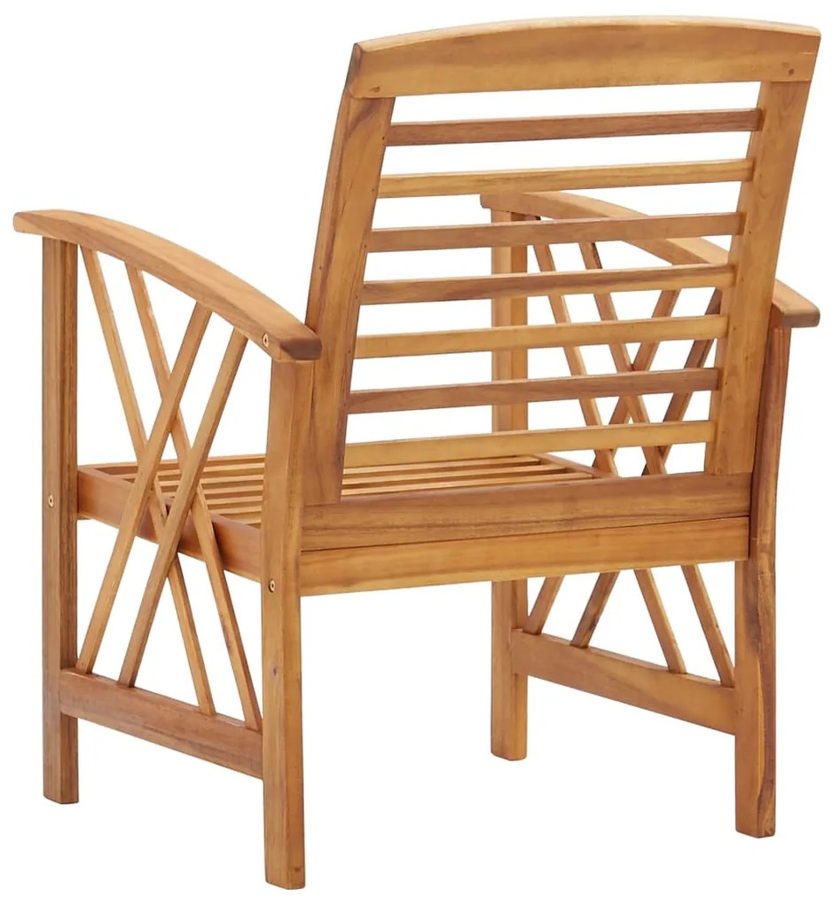 Cadeiras de jardim 2 pcs madeira acácia maciça