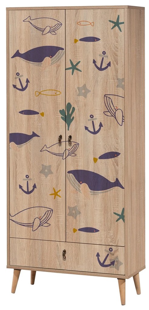 Roupeiro City – Multicolor – 80x190x45 cm