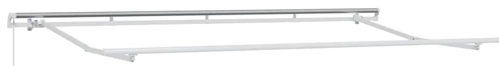 Toldo com Cortina Manual Creme 350 x 200 x 120 cm Tecido, Metal