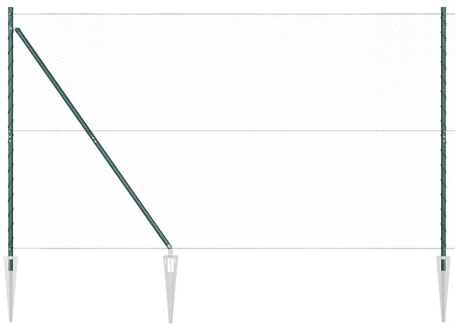 Cerca Hexagonal vidaXL Verde 1.6x100 m Aço