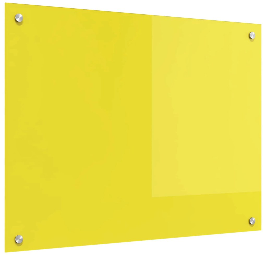 vidaXL Proteção de Cozinha Amarelo 80 x 60 x 0,6 cm vidro temperado