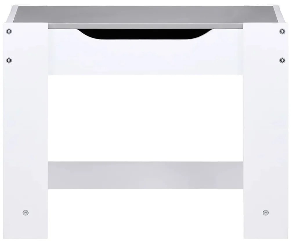 Mesa infantil com duas cadeiras MDF branco