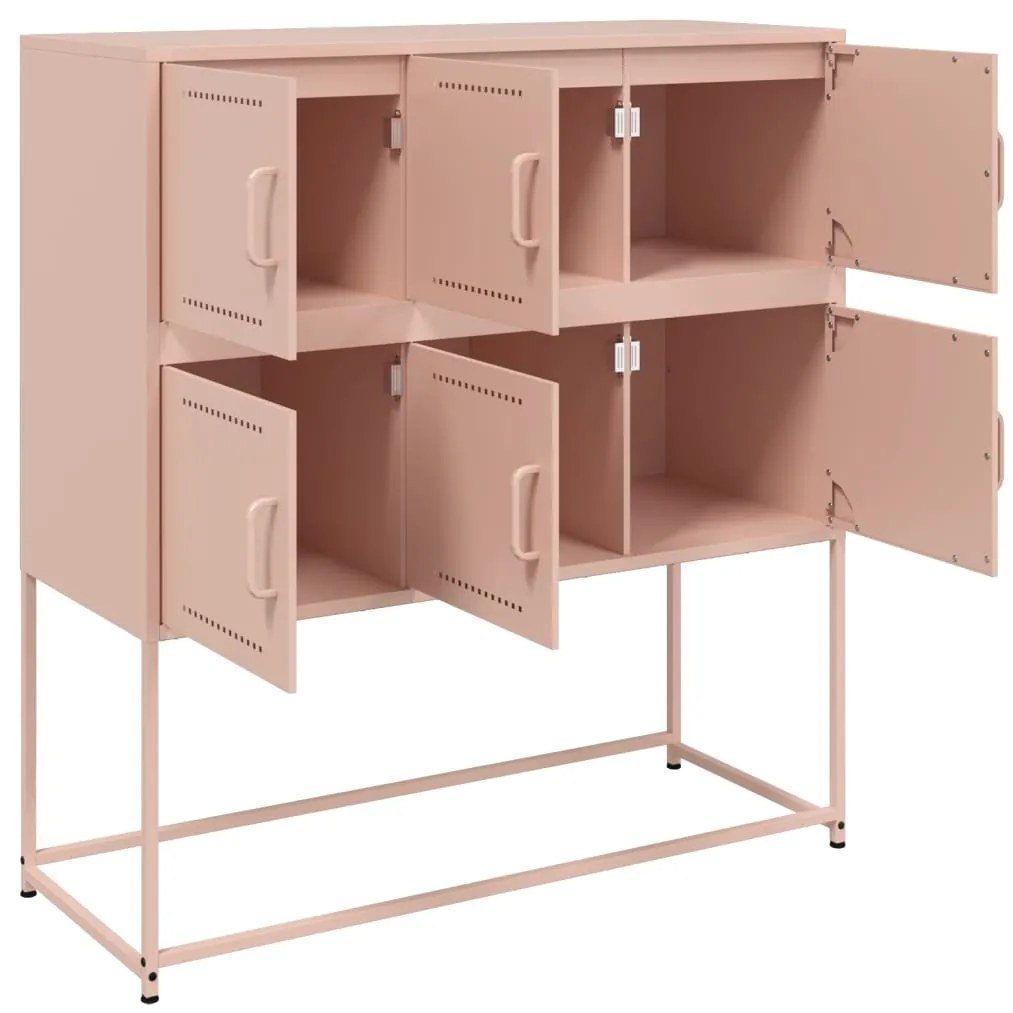 Aparador 100,5x39x107 cm aço rosa