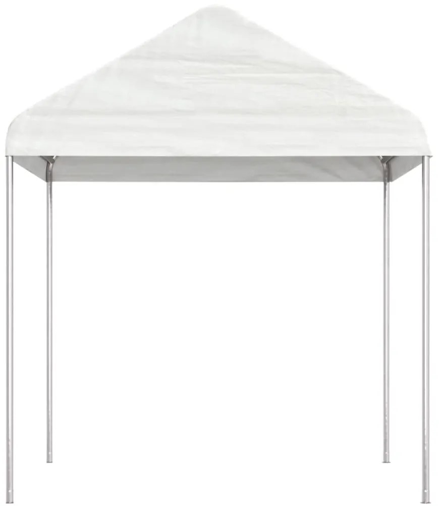 Gazebo com telhado 2,28x2,23x2,69 m polietileno branco