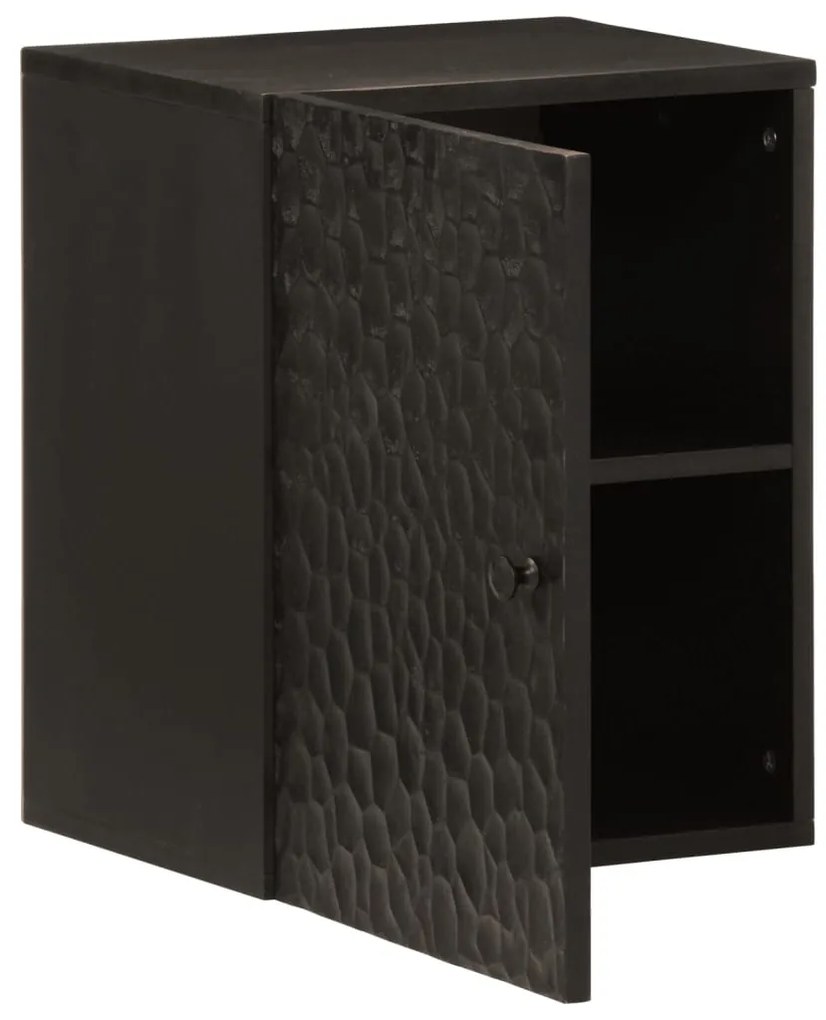 Armário de parede para WC 38x33x48 cm mangueira maciça preto