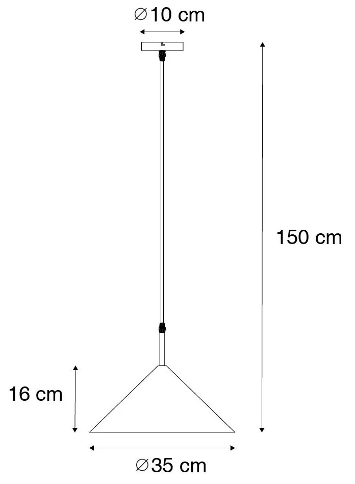Candeeiro de suspensão design preto - Triangolo Design