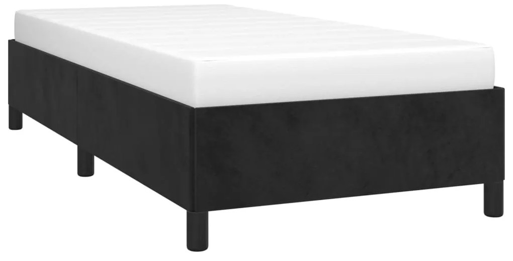 Estrutura de cama 90x190 cm veludo preto