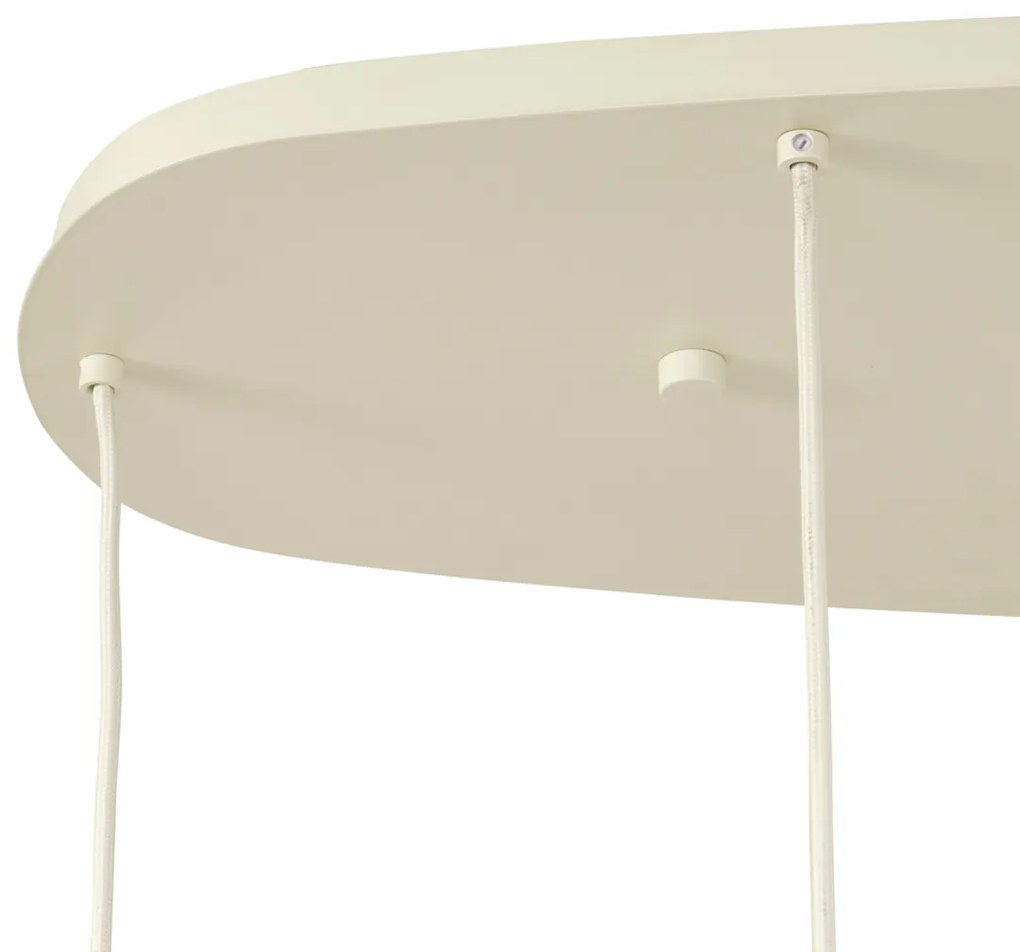 Candeeiro suspenso escandinavo creme 6 luzes - Biles