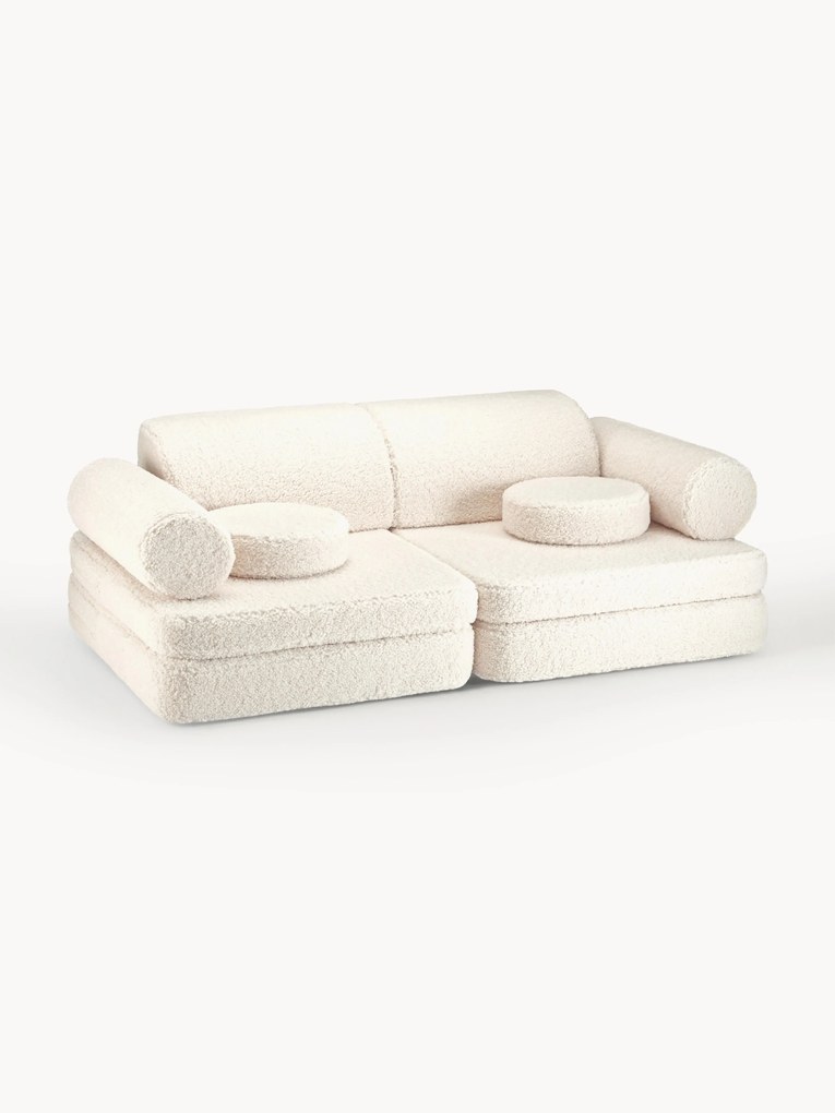 Sofá de brincar modular em teddy para crianças artesanal Sugar
