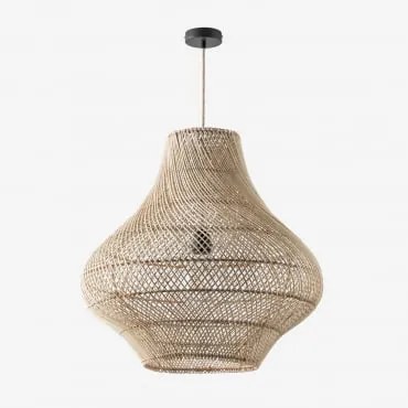 Candeeiro De Teto Suspenso Magali Natural - Preto & Ø65 Cm - ↑60 Cm Magali - Sklum