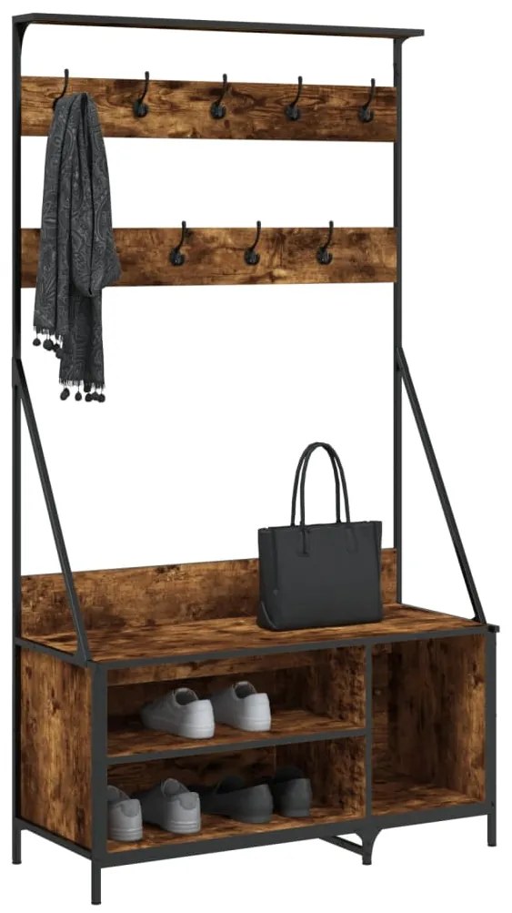 Conjunto de Entrada - Bengaleiro c/ arrumação de calçado 100x41x184cm