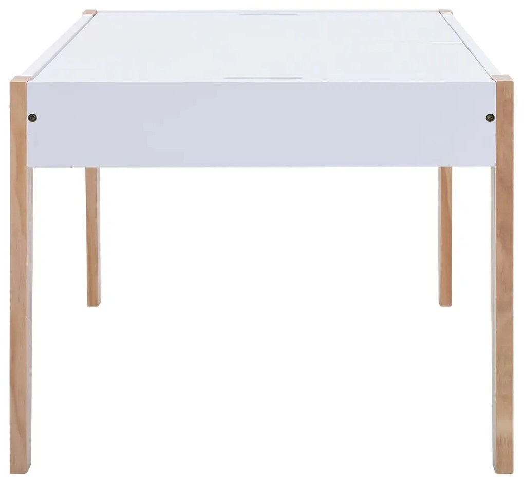 Mesa c/ quadro/arrumação desenho e cadeiras 3 pcs preto/branco