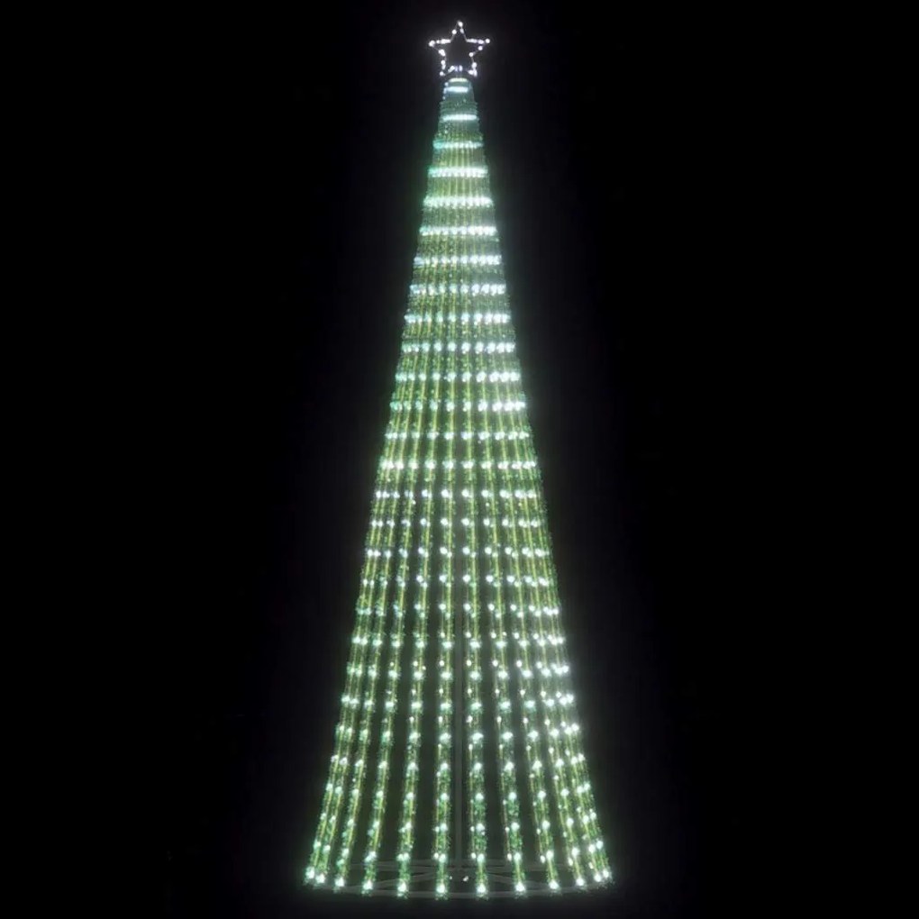 vidaXL LED Árvore de Natal 475 LEDs Branco Frio 247 cm