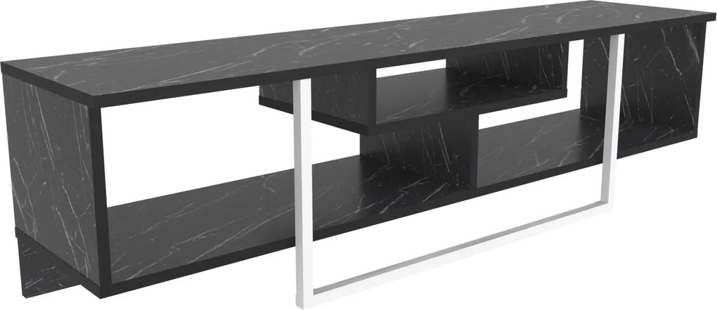 Móvel TV Asal – Preto/Branco – 150x35,2x40 cm