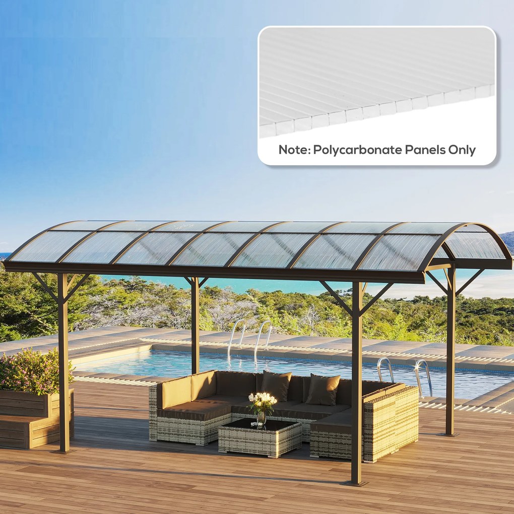 Conjuntos 14 painéis de policarbonato dimensões de cada painel 121 C x 61 L alveolar de 4 mm (ESTRUTURAS NÃO INCLUIDAS), resistentes aos raios UV, per