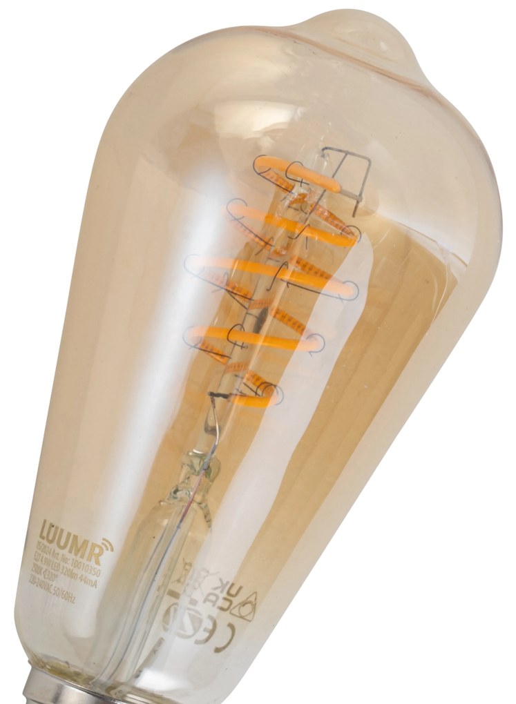 Conjunto de 5 lâmpadas LED E27 inteligentes reguláveis ST64 âmbar 4,9W 320 lm 2500K Zigbee