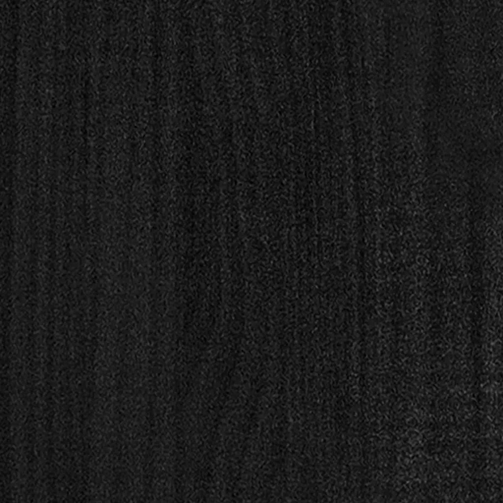 Estrutura de cama casal 135x190 cm pinho maciço preto