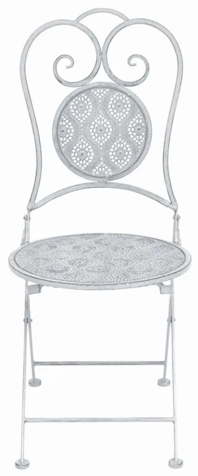 3 pcs conjunto bistrô em aço branco acinzentado