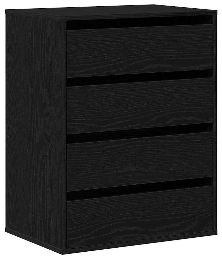 Cômoda vidaXL Preto Carvalho 60x41x76 cm Madeira Derivada