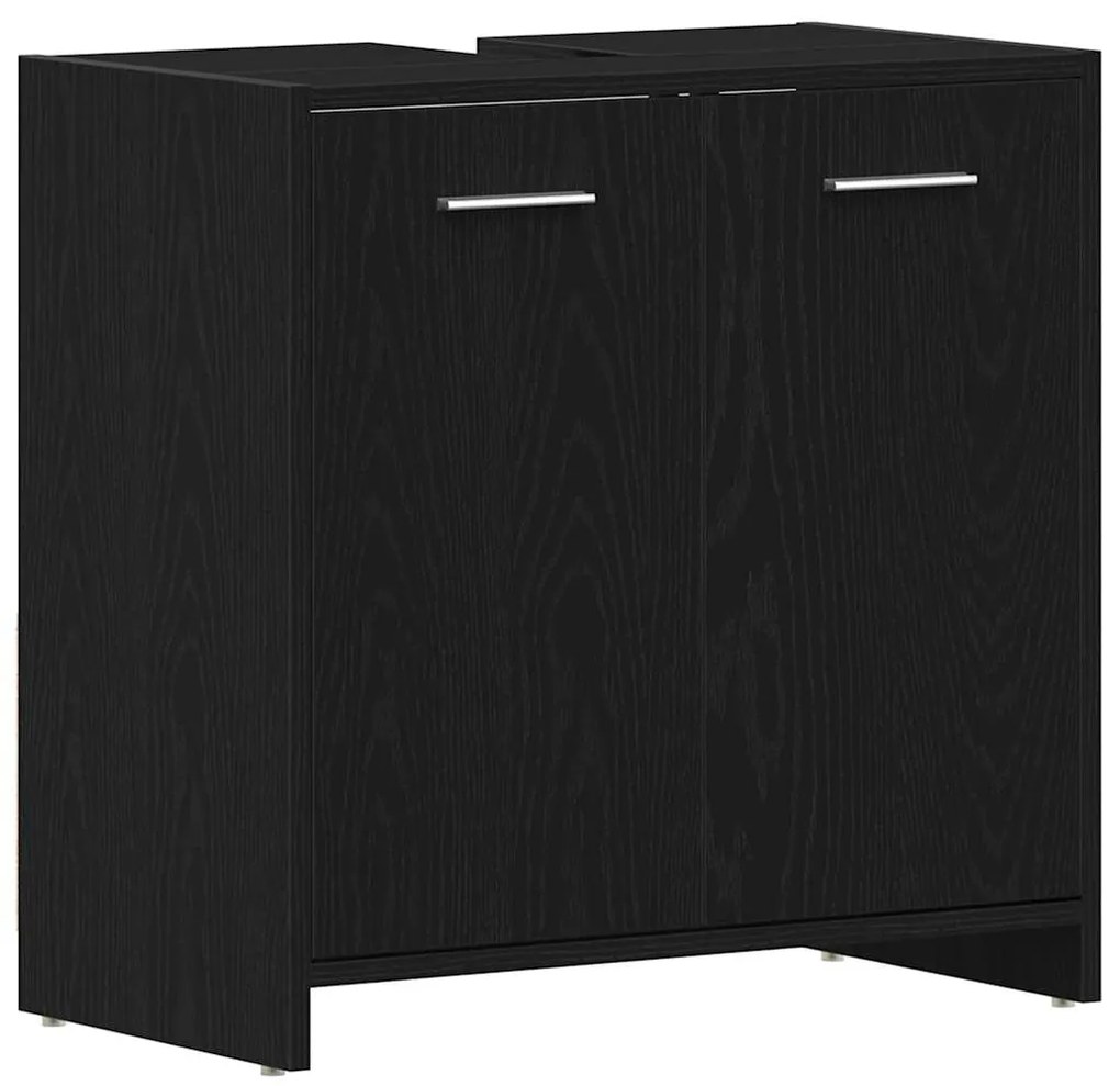 Conjunto de Móveis de Casa de Banho vidaXL 4 Peças Carvalho Preto Made