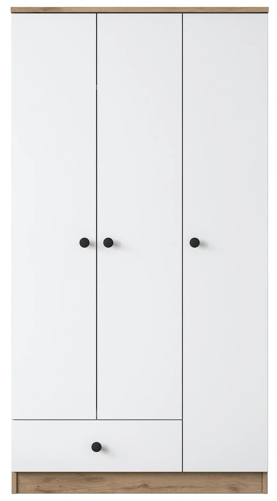 Roupeiro BA117 – Nogueira Branca – 90x170x42,5 cm