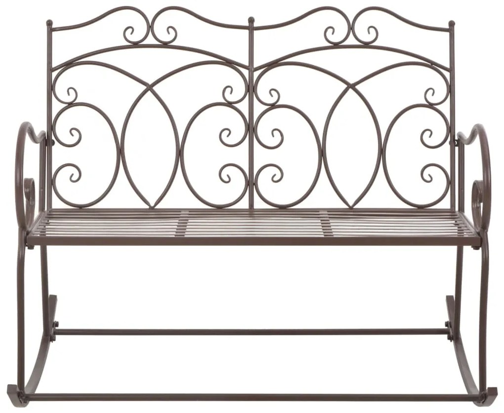 Banco de jardim 104 cm ferro antigo castanho