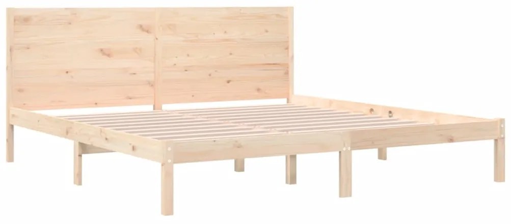 Cama sem colchão 200x200 cm madeira de pinho maciça