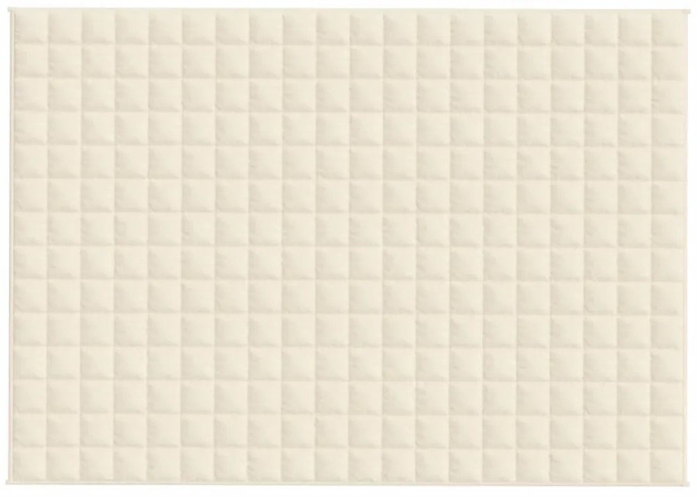 Manta pesada 10 kg 140x200 cm tecido creme-claro