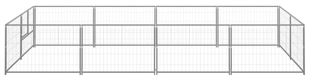 Canil para cães 8 m² aço prateado