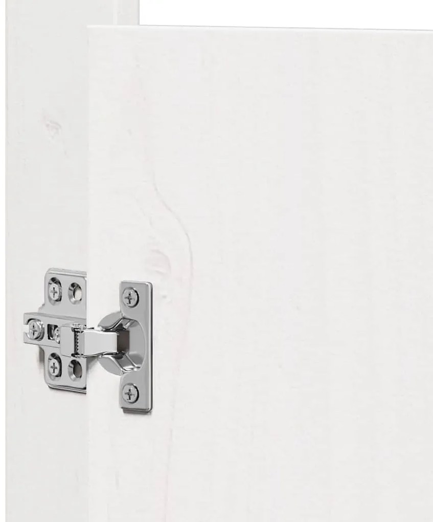 Portas de Cozinha Externas 2 pcs Brancas 50x9x82 cm Madeira Maciça de