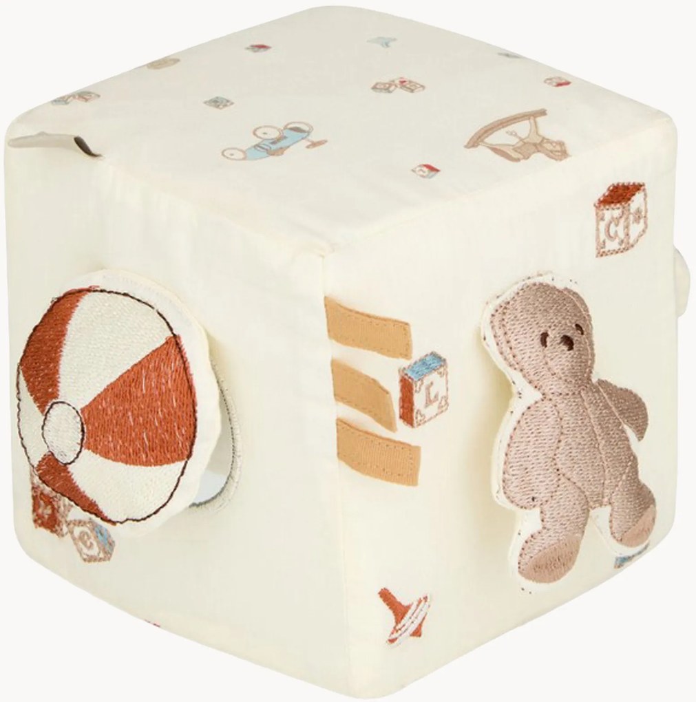 Cubo de atividades para crianças em algodão orgânico Vintage Toys