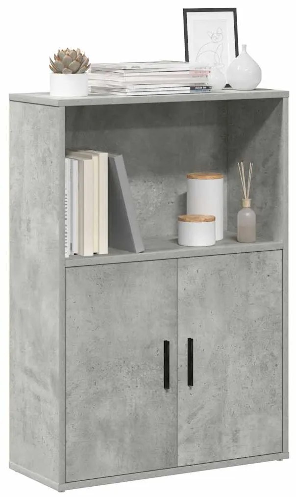 Estante 60x24x85 cm derivados de madeira cinzento cimento