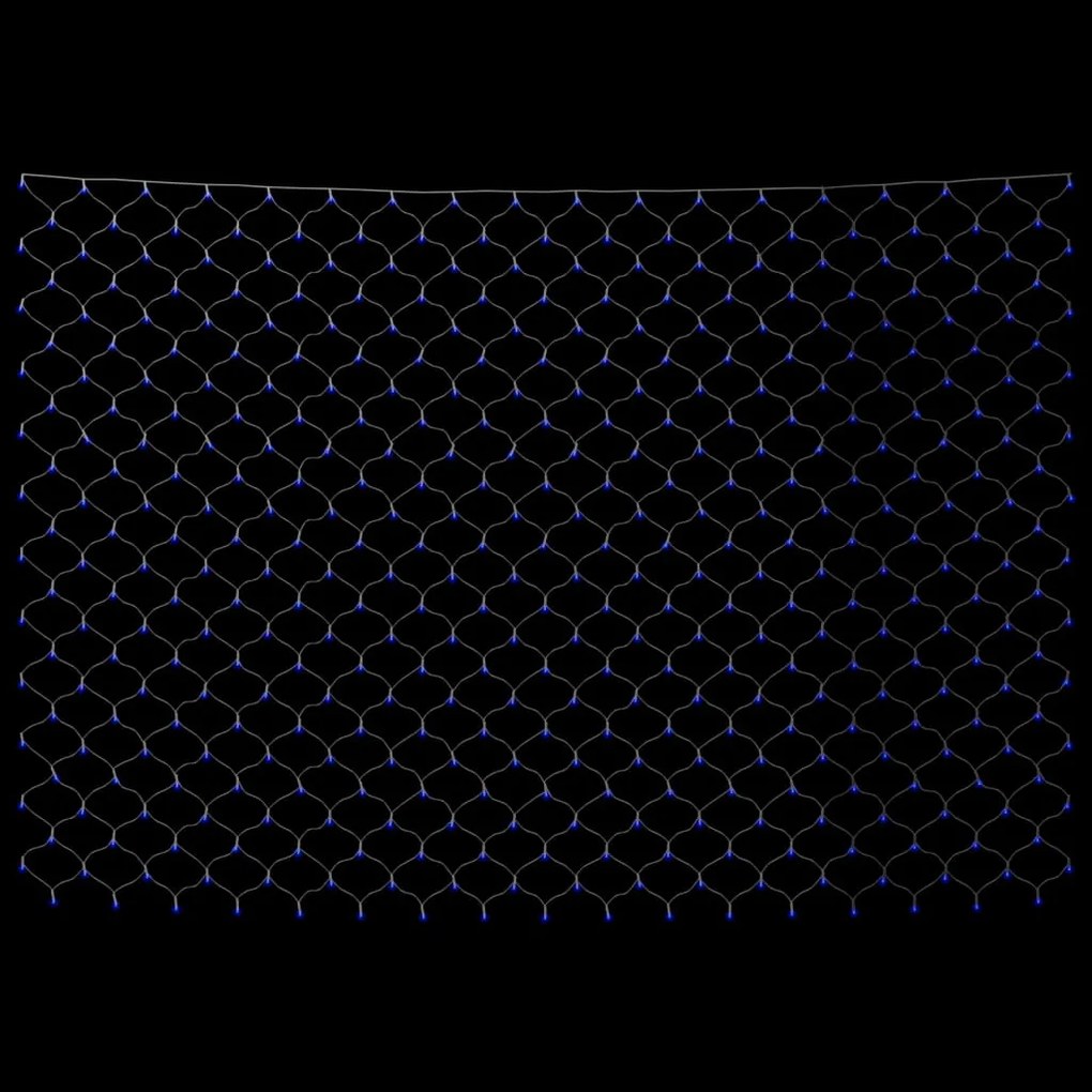 Rede luzes de natal 4x4 m 544 luzes LED int/ext azul