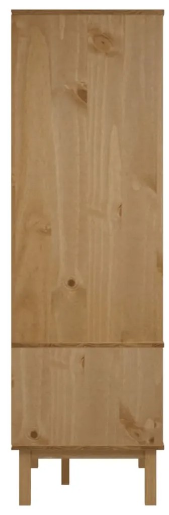 Roupeiro OTTA 76,5x53x172 cm pinho maciço castanho/branco