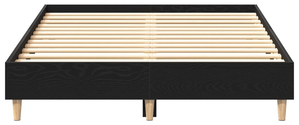 Estrutura de Cama vidaXL 140x190 cm em Madeira de Carvalho Preto