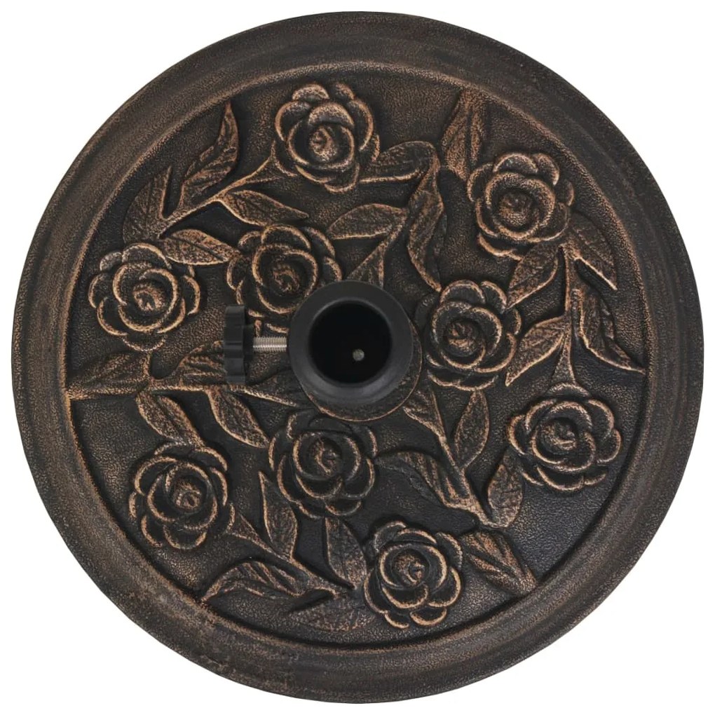 Base redonda para guarda-sol em resina bronze 9 kg