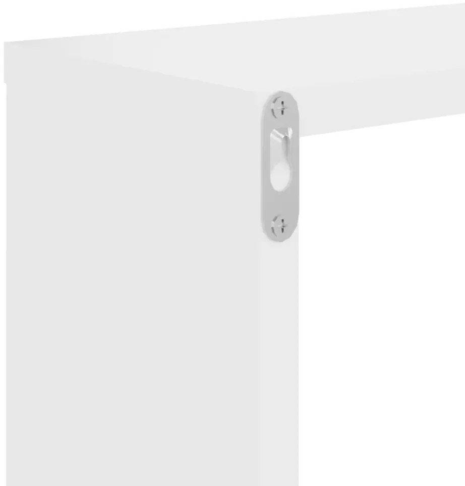 Prateleiras de parede em forma de cubo 4 pcs 26x15x26 cm branco