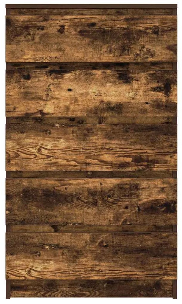 Armário de gavetas 60x36x103 cm deriv. madeira carvalho fumado