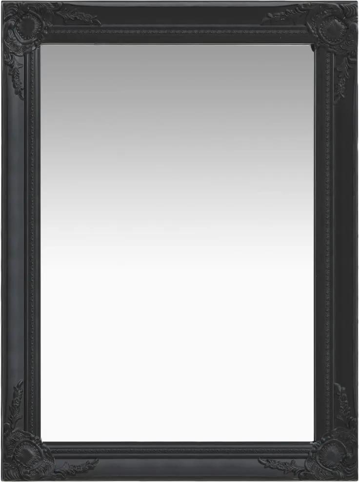 Espelho de parede estilo barroco 60x80 cm preto