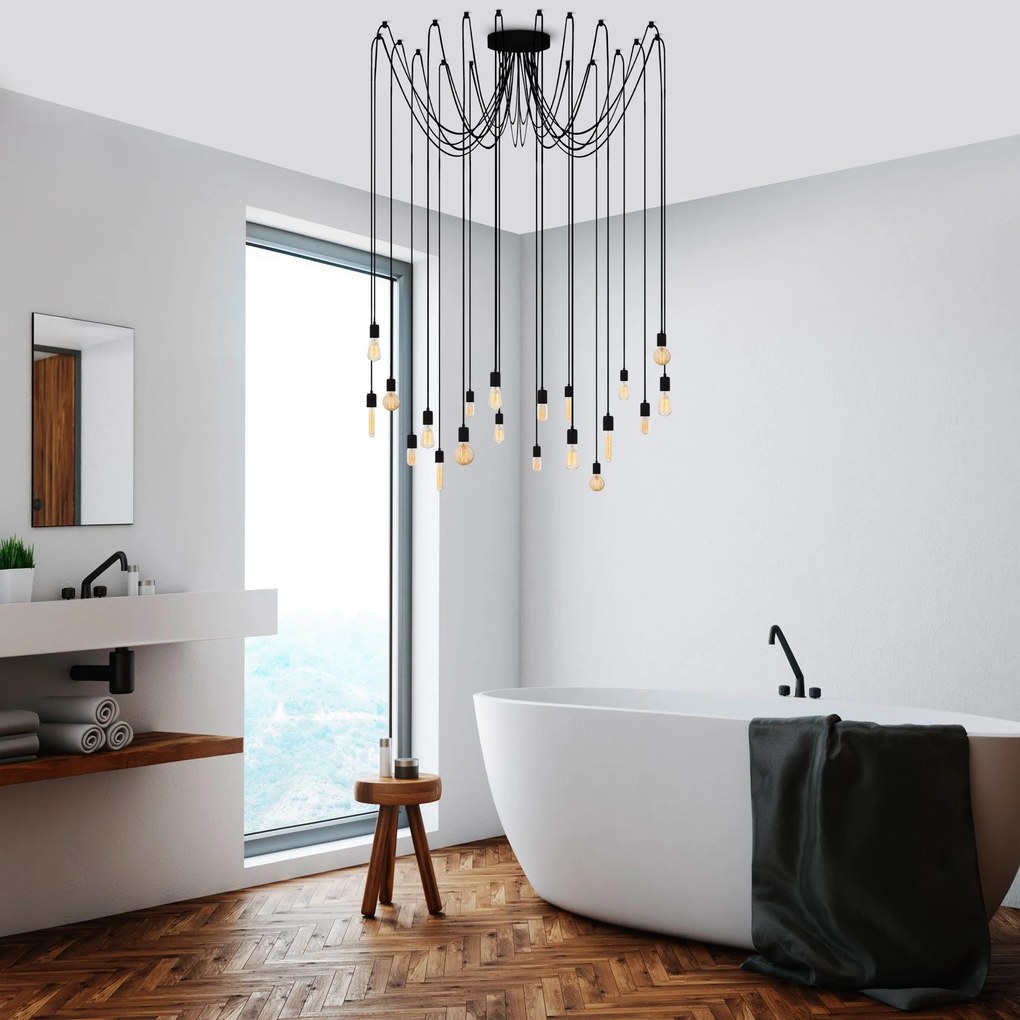 Chandelier Kabluni – Preto – 246 x 246 cm