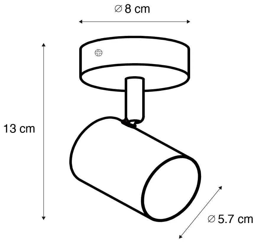 Projetores modernos bronze inclináveis - Jeana Moderno