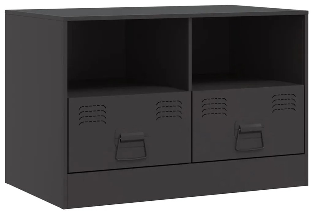 Móveis de TV 2 pcs 67x39x44 cm aço preto