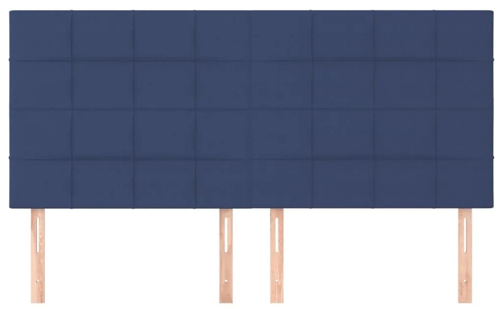 Cabeceira de cama 4 pcs tecido 80x5x78/88 cm azul
